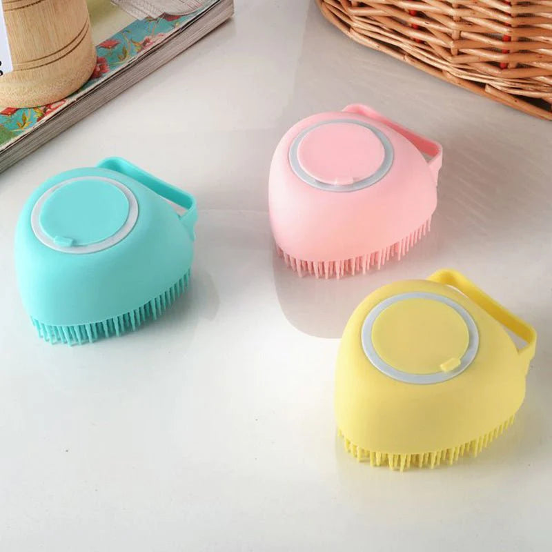 Esponja de Silicone  Maraaa Pet para Banho com Dispenser