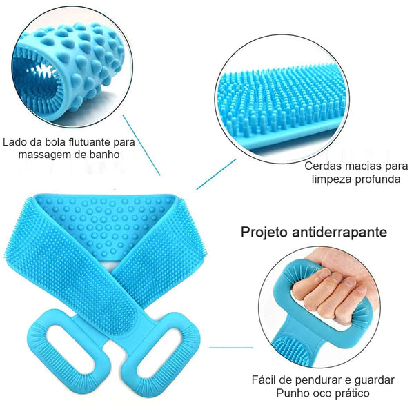 Escova De Banho Flexível Em Silicone.