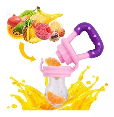 Chupeta Porta Frutinha Sugador Em Silicone Alimentador Bebê