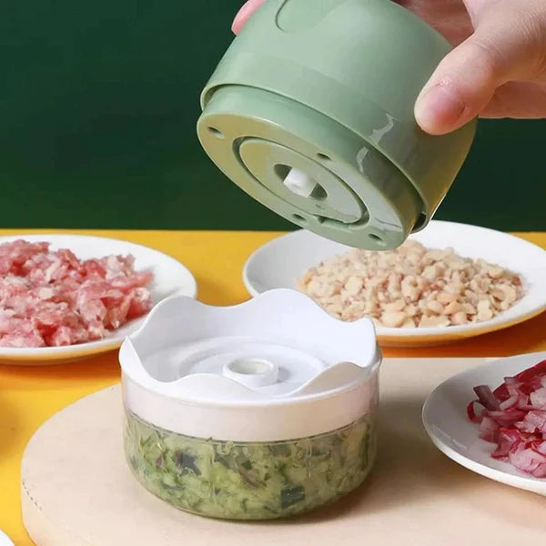 Mini Processador Triturador Mixer de Alimento Manual 3 Laminas