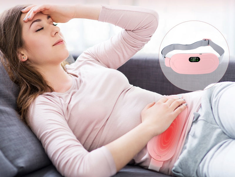 Cinto Massageador Térmico para cólica menstrual alívio e bem estar.