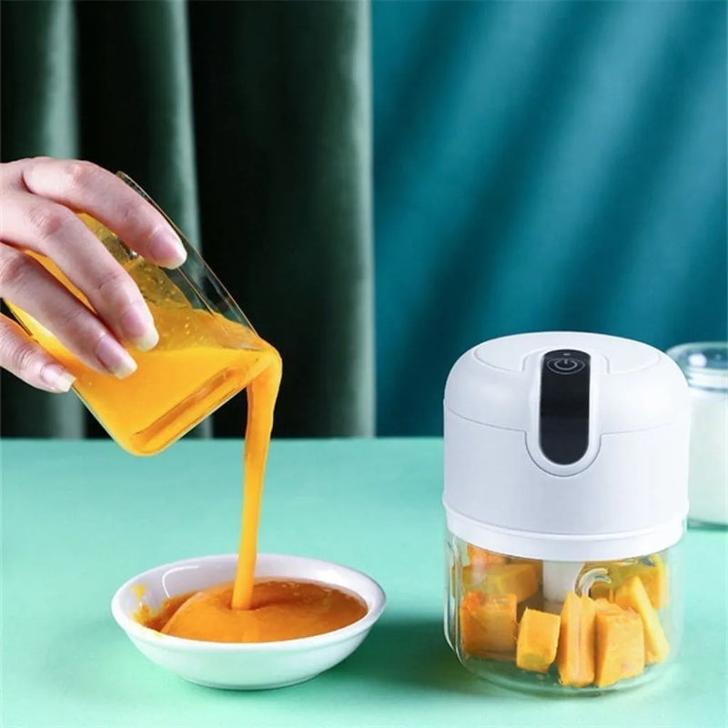 Mini Processador Triturador Mixer de Alimento Manual 3 Laminas